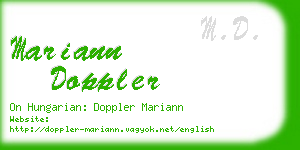 mariann doppler business card